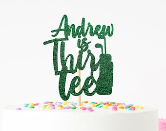 Custom Thir Tee Cake Topper - Golf 30th Birthday Cake Topper, Birthday Party Decorations, Golfing Party