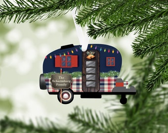 Camper Christmas ornament - Camping Gift, Personalized Ornament, Family Gift, Camping Lover, Camper Gift