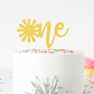 Sun  One Topper, 1st Birthday Cake Topper, Summer 1st Birthday Party, Sunshine Party