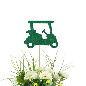 Golf Cart Centerpiece Picks - Golf Party, Birthday Party, Table Decoration, Hole in One, First Birthday, Party Decor, Golfing Party,