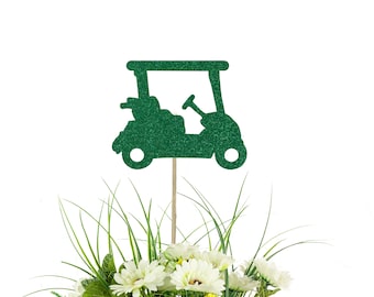 Golf Cart Centerpiece Picks - Golf Party, Birthday Party, Table Decoration, Hole in One, First Birthday, Party Decor, Golfing Party,