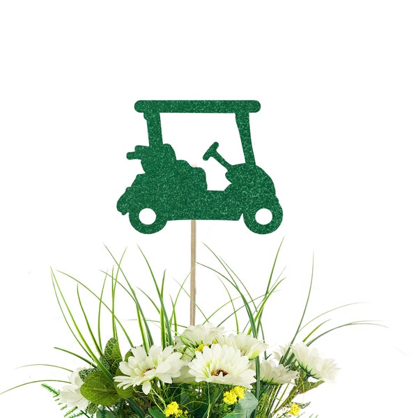 Golf Cart Centerpiece Picks - Golf Party, Birthday Party, Table Decoration, Hole in One, First Birthday, Party Decor, Golfing Party,