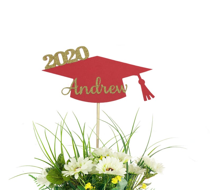 Personalized Graduation Centerpiece Picks, Script Letters, College Graduation, High School, Graduation party, Decorations, Class of 2026 画像 13