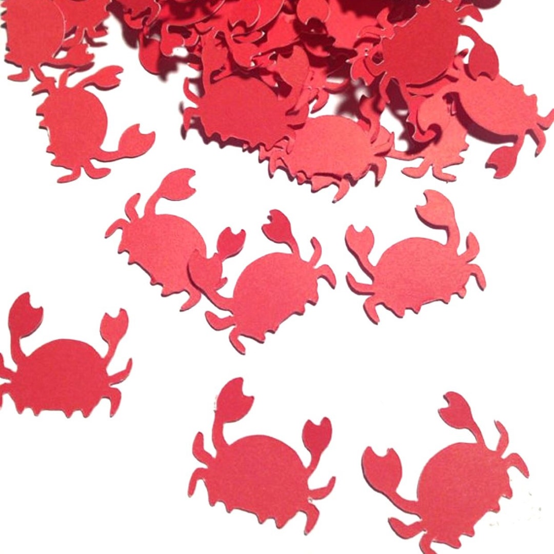 Paper Crab Party Confetti Nautical Theme, Table Decorations, Birthday