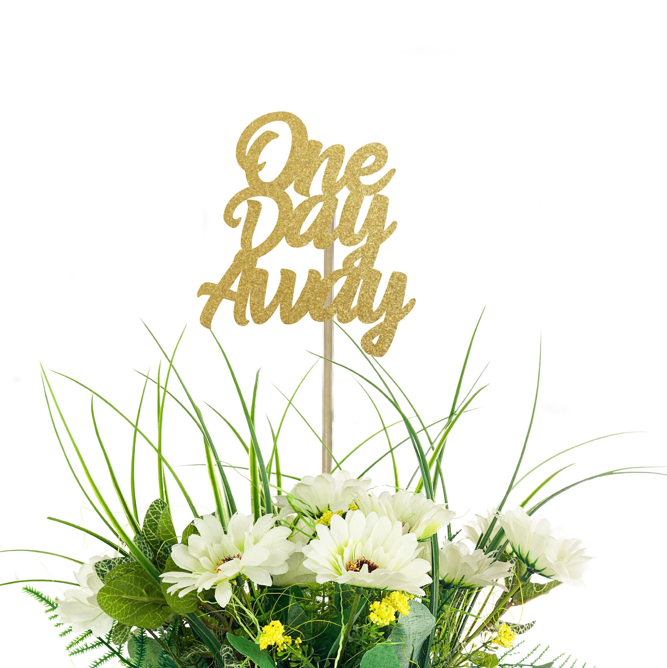 One Day Away Centerpiece Picks, Wedding Rehearsal Dinner, Rehearsal Dinner Decorations, Countdown Food Picks, Rehearsal Brunch