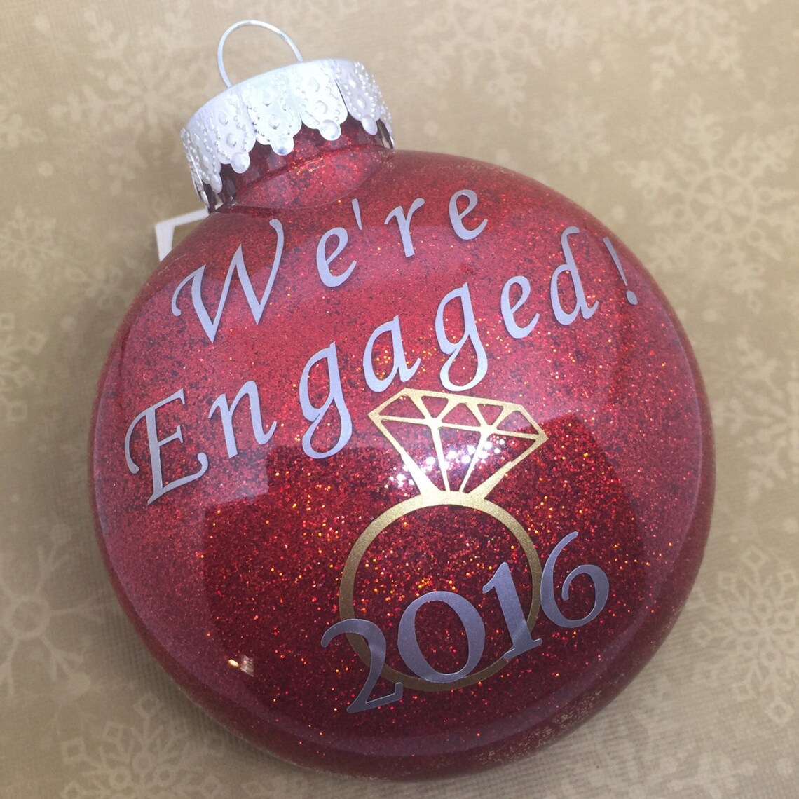 Engagement Christmas Ornament Personalized Engagement Gift Etsy