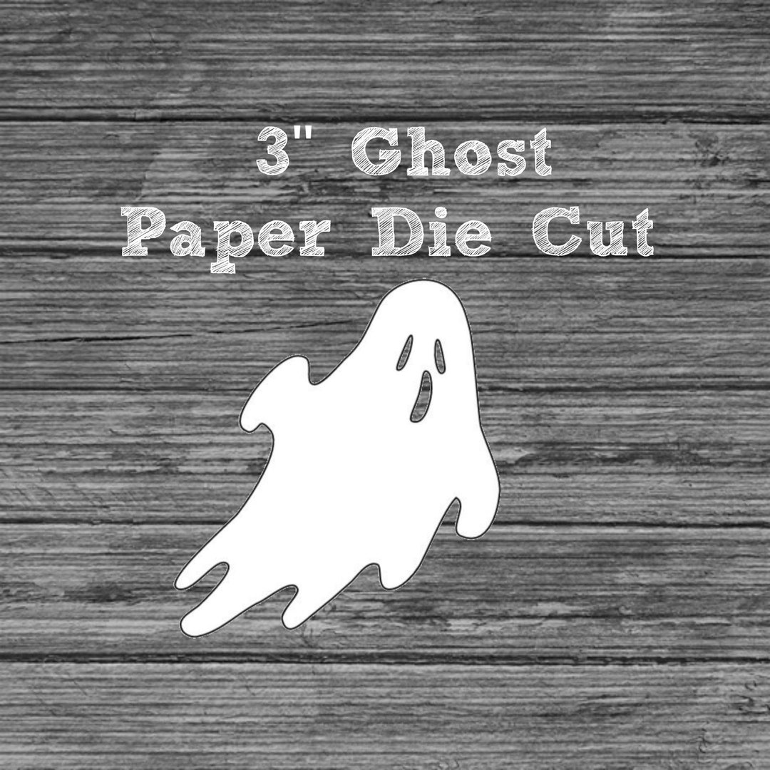 Ghost 3 Paper Die Cuts Halloween Party Decoration Goody Bag Name Tags