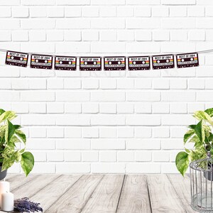 1986 40th Birthday Party Banner - Best of 1986 Cassette Tape, 80's Party image 7