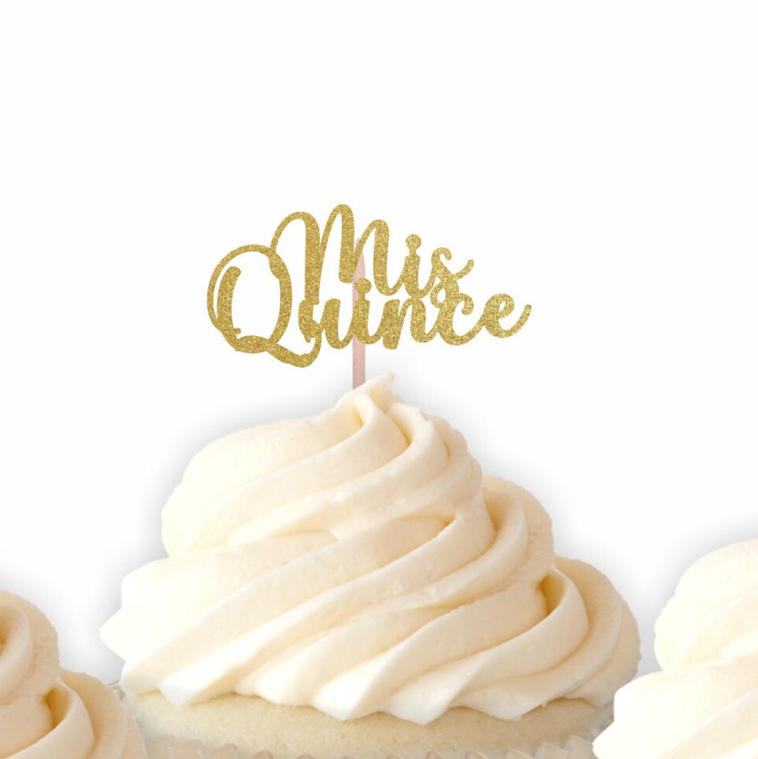Mis Quince Cupcake Toppers Quinceanera Party 15 Food Picks Etsy