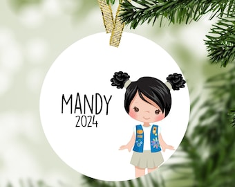 Scout Personalized Christmas Ornament - Girl Club Ornament, Personalized Gift, Cookie Seller, Gift for girls