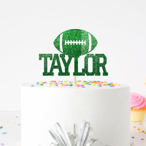 Custom Football Cake Topper,  Football Party Decor, Football Birthday, Sports Party Decorations, Graduation party