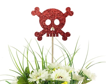 Pirate Skull Centerpiece Picks - Pirate Party, Birthday Party, Table Decoration, Pirate Theme, Party Decor, jolly roger