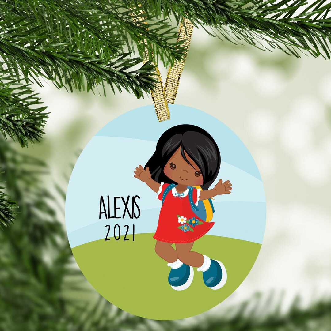 School Christmas Ornament Personalized Gift, School Ornament