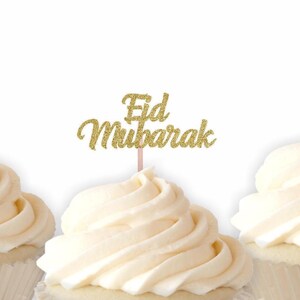 Eid Mubarak Cupcake Toppers,Eid Mubarak Party Decorations, Muslim Eid Party Decor, Eid-al-Adha Toothpicks, Ramadan Party Decor, Eid al-Fitr