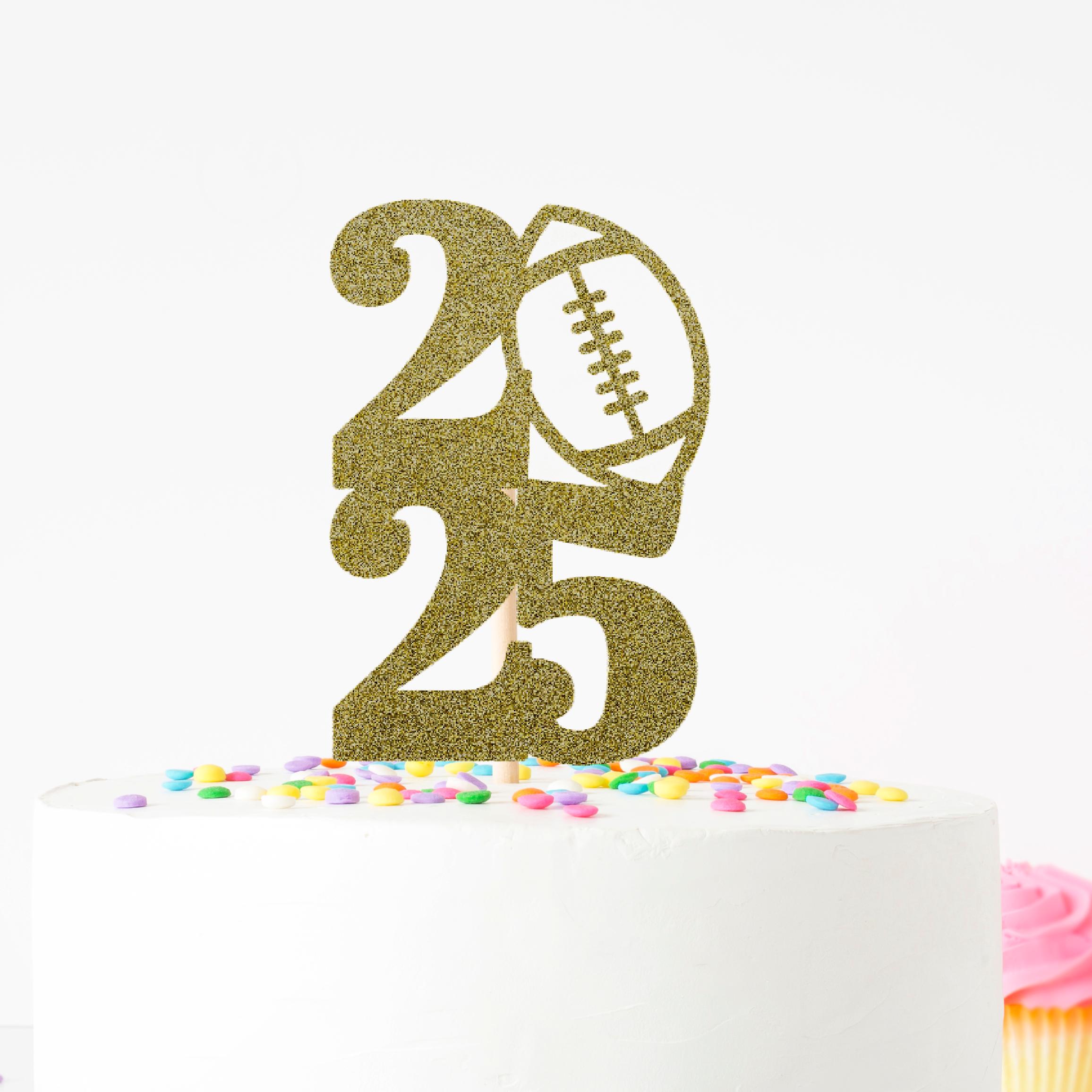 2024 Abschluss-Kuchenaufsatz „Class Of 2024“ – Blau, Glitzernd, Ca. 15x22,6 Cm, Für Cupcakes & Torten