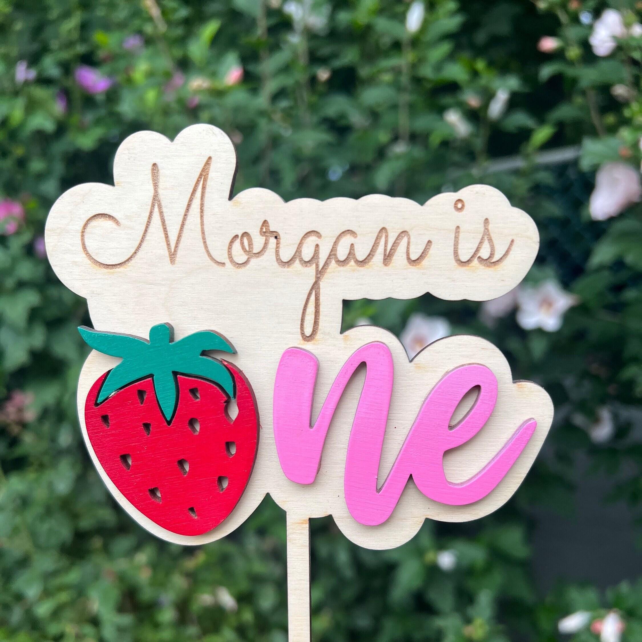 Berry First Birthday Personalized Cake Topper - , Sweet One Birthday ...
