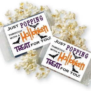 Digital Download Halloween Popcorn Wrappers, Microwave popcorn Cover, Halloween Party Favor, gift for kids, Halloween Printable