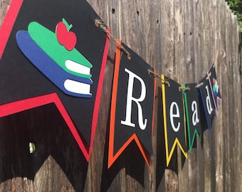 Read Classroom Banner - Library sign, Teacher Gift, Bulletin Board, Classroom Decor, Reading Banner, Book Fair