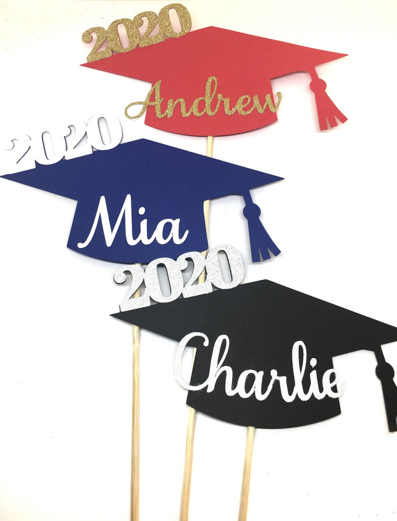 Personalized Graduation Centerpiece Picks College High Etsy