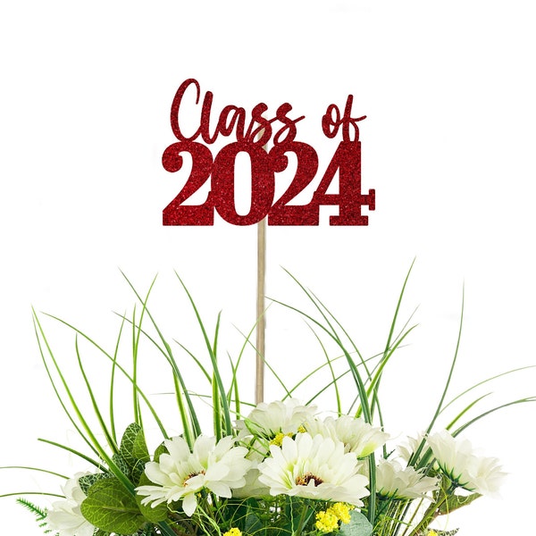 Class of 2024 Centerpiece Picks - Glitter Centerpiece, Graduation Party, College Graduation, High School Grad, Class Reunion