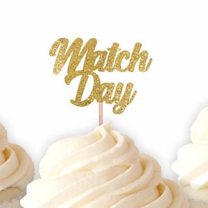 It's A Match Cupcake Toppers, Match Day Party Decorations, Med School Party Decor imagem 1