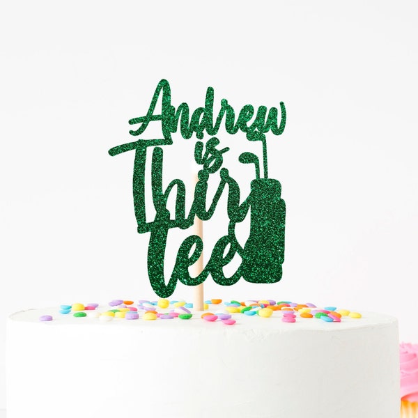 Custom Thir Tee Cake Topper - Golf 30th Birthday Cake Topper, Birthday Party Decorations, Golfing Party