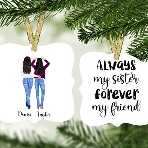 Sister Christmas Ornament - Friend Gift, Family Ornament, Best Friend Gift, Sister Ornament, Sister Gift, Sorority Sister