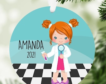 Personalized Scientist Christmas Ornament:  Science Ornament