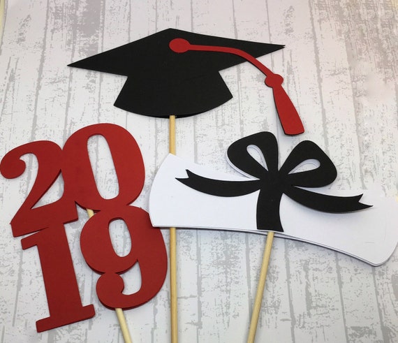 Graduation Party Decorations 6 Piece Centerpiece Picks Etsy