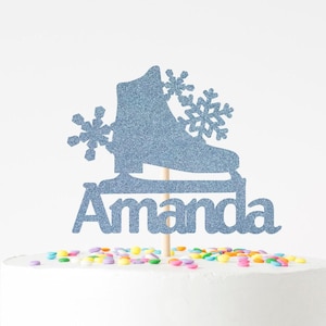 Custom Figure Skate Cake Topper, Skating Cake Topper, Figure Skate Themed Birthday Party, Figure Skater, Winter Party Decorations