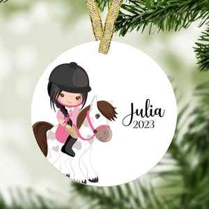 Horseback Riding Christmas Ornament - Personalized Gift, Horse Ornament, Equestrian Gift, Horse Lover, Cowgirl Gift