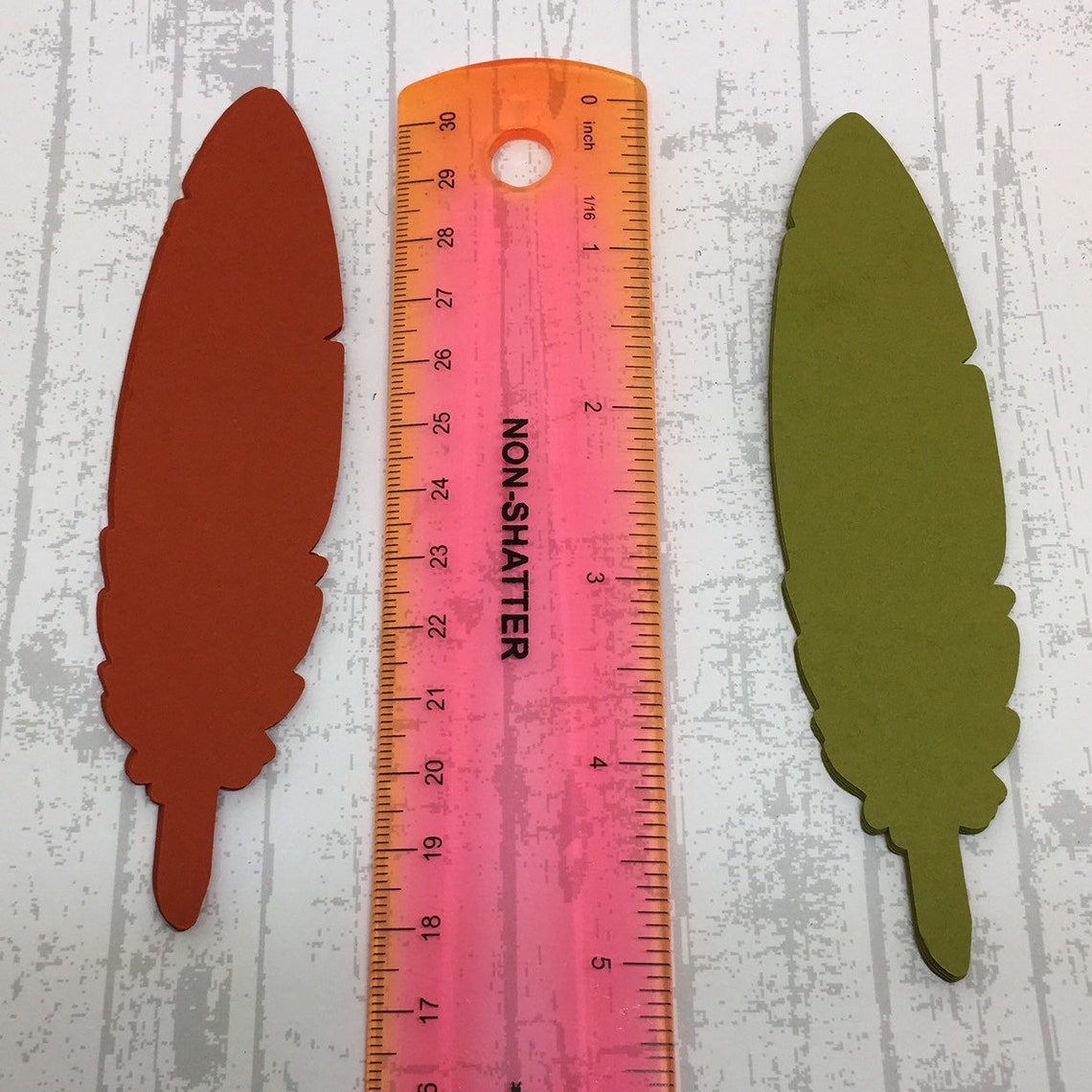 Paper Die Cut Feathers 5 Thanksgiving Table Place Etsy