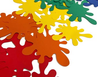 Art Party Die Cuts - Art Birthday Party, Paint Splatter, Baby Shower, Table Decor, First Birthday Party, Paint Party