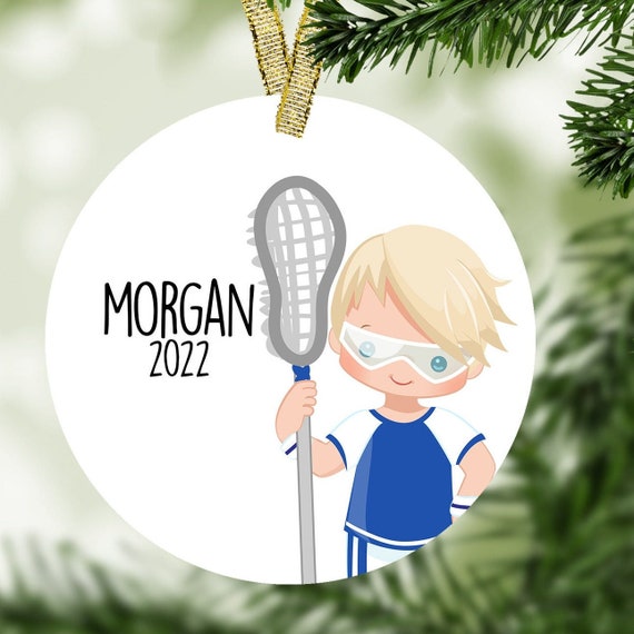 Lacrosse player christmas ornament Clearance