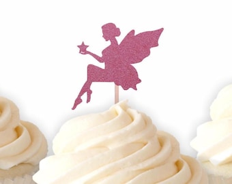 Fairy Cupcake Toppers, Fairy Party Decorations, Fairy Birthday Decor, Fairy Themed Shower, Faerie Cupcake Toppers,  Fairy Food Picks,