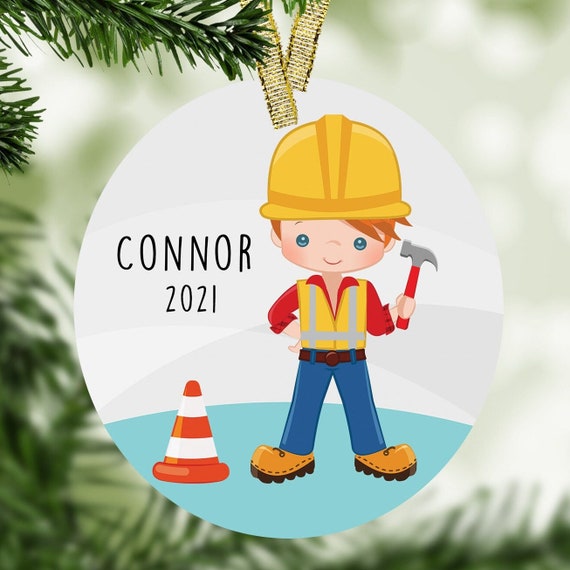 Construction worker christmas ornaments Clearance