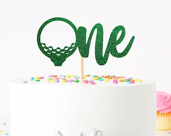 Golf One Cake Topper, Golf Themed 1st Birthday Cake Topper, Hole in One First Birthday, Masters 1st Birthday, Golf Par Tee