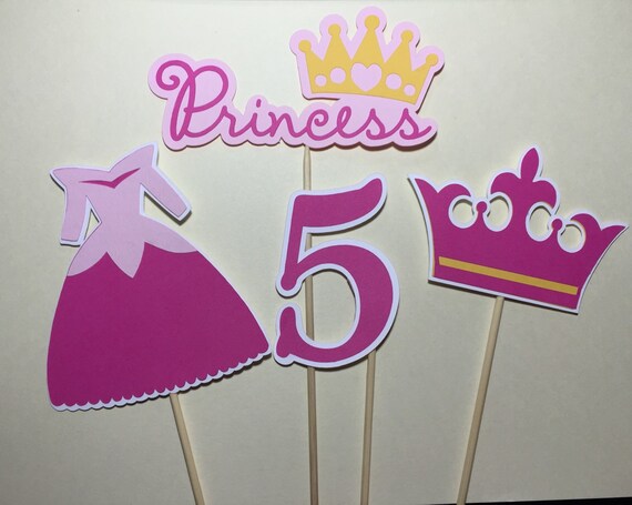 Princess Centerpiece Sticks Table Decorations 4 Piece Set Etsy