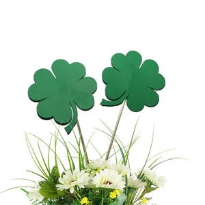 Shamrock Centerpiece Picks, 3 pc Set, St Patrick's Day, Irish Party, Table decor, Lucky One, Birthday Party, First Birthday, Baby Shower,