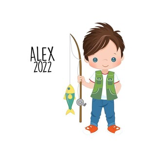 Boy Fishing Personalized Christmas Ornament - Fishing Ornament Personalized Gift image 8