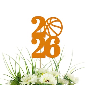 2026 Basketball Centerpiece Picks - Class of 2026 Graduation Party Decor, College Graduation, Basketball Party, Basketball Team