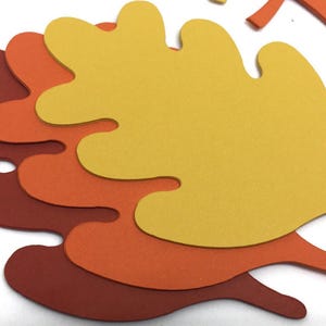 Fall Leaves Paper Die Cuts - 3" Autumn Wish Tags - Thanksgiving Table - Place Cards - Bulletin Board - Fall Leaf - Autumn Decor image 3