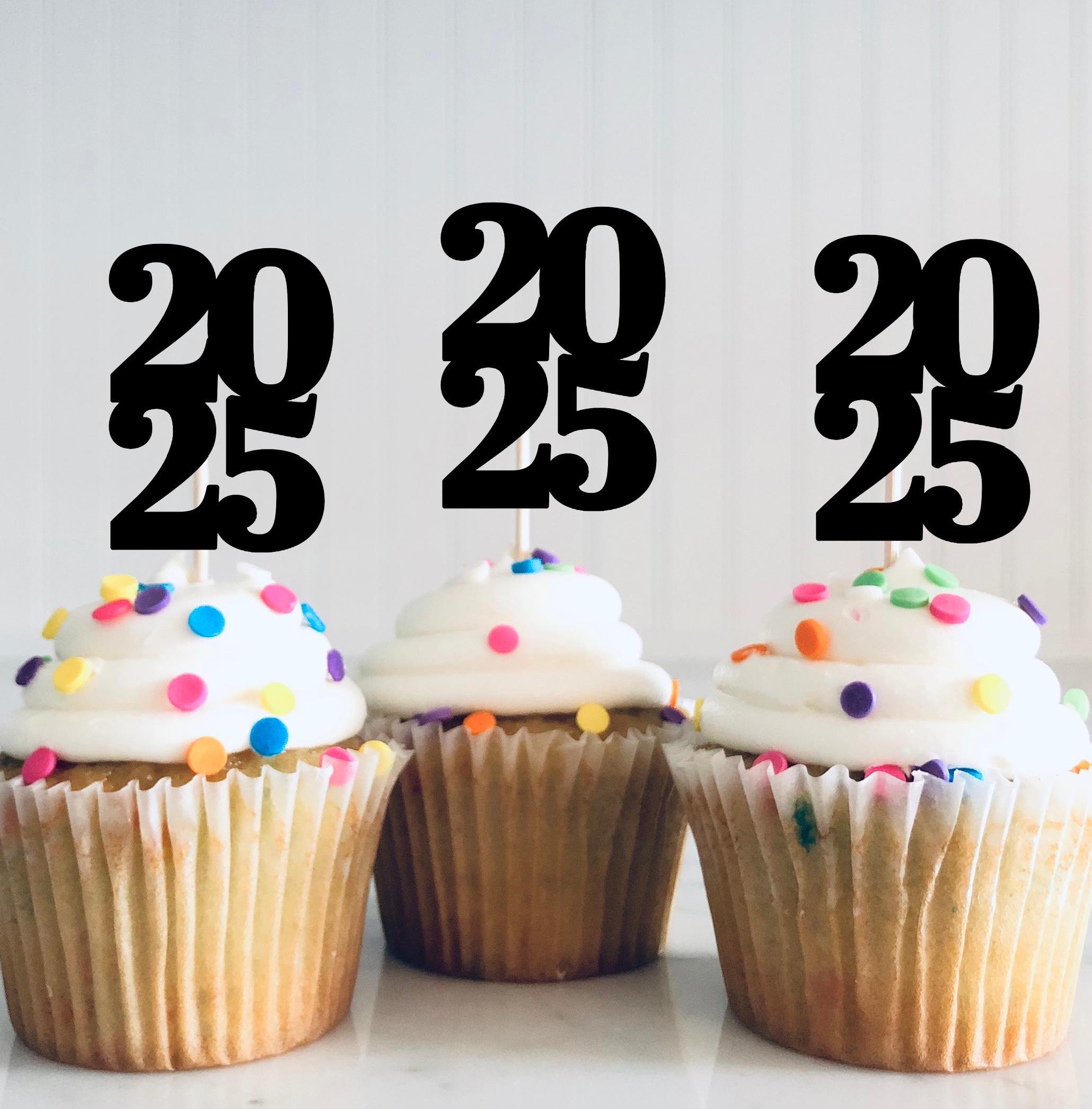 Graduation Cupcake Toppers, Class of 2025, Graduation Party, Dessert Table, food Picks, College Graduation, 2025 Graduation