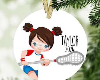 Lacrosse Player Personalized Christmas Ornament -  Keepsake Gift, Lacrosse Ornament, Gift For kids, lacrosse gift