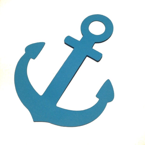 Ship Anchor Paper Die Cuts 3" - Étiquettes nominatives, Cartes de place, Thème nautique, Mariage sur la plage, Décor de fête, Étiquettes de faveur