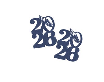 Class of 2027 Track Paper Die Cuts - College Graduation party Decorations, High School Grad, Place cards