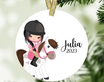 Horseback Riding Christmas Ornament - Personalized Gift, Horse Ornament, Equestrian Gift, Horse Lover, Cowgirl Gift