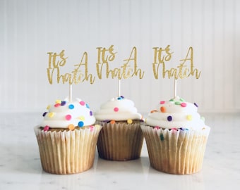 It's A Match Cupcake Toppers, Match Day Party Decorations, Med School Party Decor