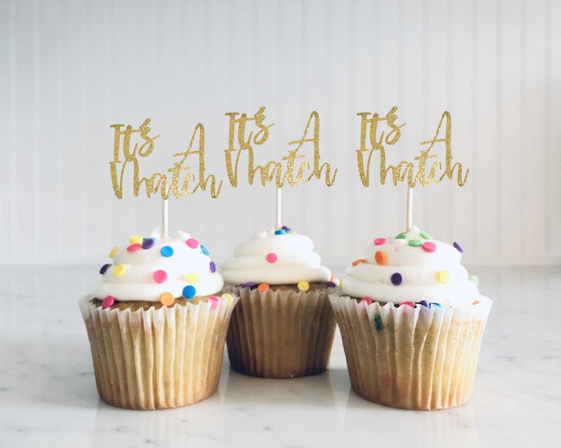 It's A Match Cupcake Toppers, Match Day Party Decorations, Med School Party Decor image 1