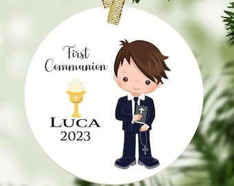 First Communion Personalized Christmas Ornament - First Holy Communion, Keepsake Ornament, Communion Gift, Communion Ornament